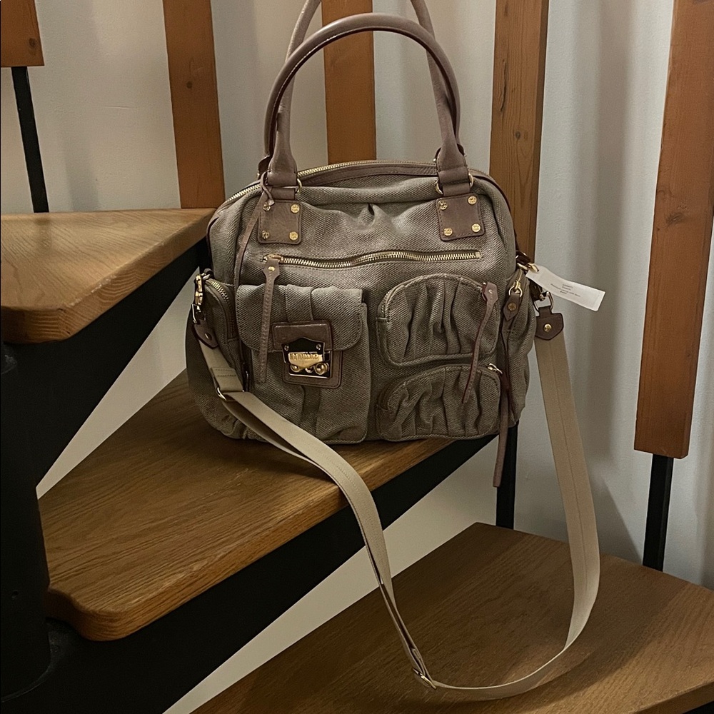 MZ Wallace Taupe Satchel